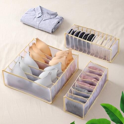Underwear Bra Socks Panties Storage Boxes Cabinet Organizers Wardrobe Home Room Organization Drawer Divider Dormitory Save Space