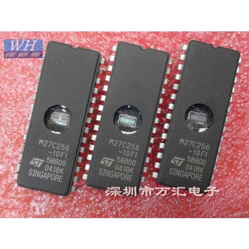10PCS/LOT M27C256B M27C256B-10F1 M27C256 CDIP28 IC EPROM UV 256KBIT 100NS Memory Chips best Quality