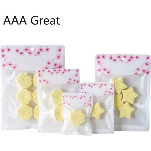 100Pcs/Lot Zip Lock Ziplock Bags Clear Food Storage Package Clothes Jewelry Packing Reclosable Storage Bag Fresh Pouch Hang Hole