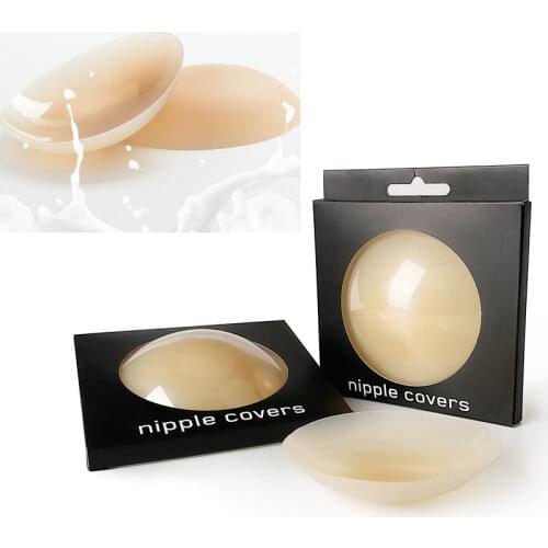 2 Pcs Womens Reusable Breasts Stickers Invisible Breast Lift Tape Bra Pads Invisible Nipple Cover Anti Emptied Chest Paste