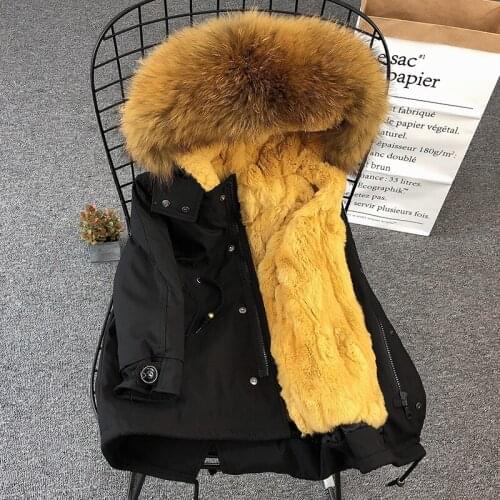 2019 Winter Boys Girls Fur Parka Coat Kids Real Fur Collar Jacket Zipper Children Overcoats Natural Fur Family Matching Clothes