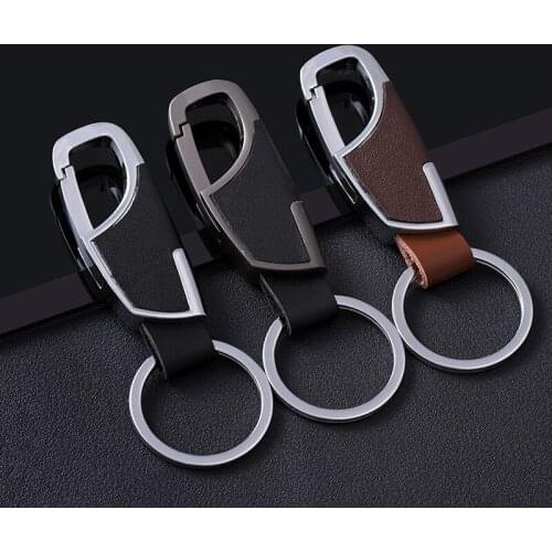 2021 Fashion Leather key Chain New Men Women Metal Waist Hanging KeyChain Best Gift Key Ring jewelry