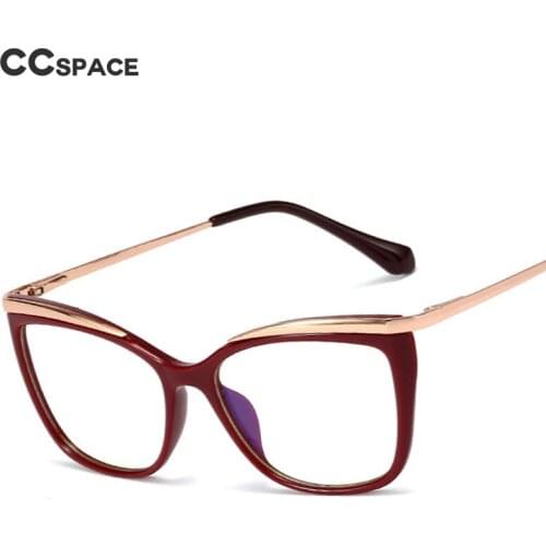 48293 Anti Blue Light Optical Glasses Frames Cat Eye Spring Leg Men Women TR90 Fashion Computer Eyeglasses