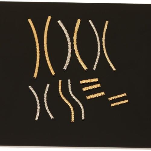 HAOSAW Jewelry Accessories/DIY Making/Bend Pipe/Genuine Gold Plating/Hand Made/Cooper Materials/Jewelry Findings & Components