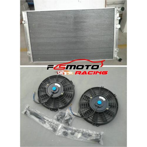 ALUMINUM RADIATOR & FANS for VW for GOLF GTI/BORA MK4 IV,AUDI A3/TT,SEAT LEON/TOLEDO,1.8T