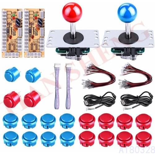 Arcade Game DIY Parts kit for PC and Raspberry Pi 1/2/3 with Retro Pie 5Pin Joystick 30MM and 24MM Copy Sanwa Buttons Mame Part