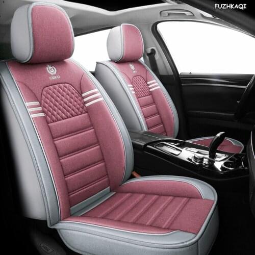 FUZHKAQI flax car seat covers For nissan leaf x-trail t30 navara d40 almera n16 primera p12 terrano teana j32 classic car seats