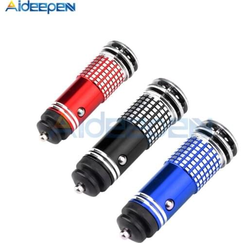 Mini Car Air Purifier 12V Auto Car Fresh Air Ionic Purifier Oxygen Bar Ozone Ionizer Cleaner