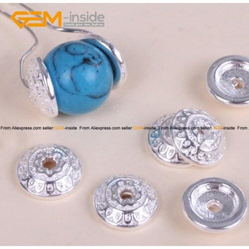 Craft Beads Cap 7mm Tibetan Silver Flower Spacer Component Jewellery Finding Diy Bracelet Necklace 20 Pcs Free Shipping