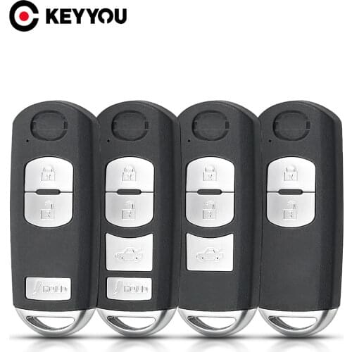 KEYYOU For Mazda X-5 Summit M3 M6 Axela Atenza Smart Remote Key Shell Case 2/3/4 Button With Emergency Key Blade