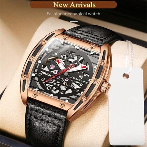 Мужские часы с кожаным ремешком HARBOR VIEW China At AliExpress