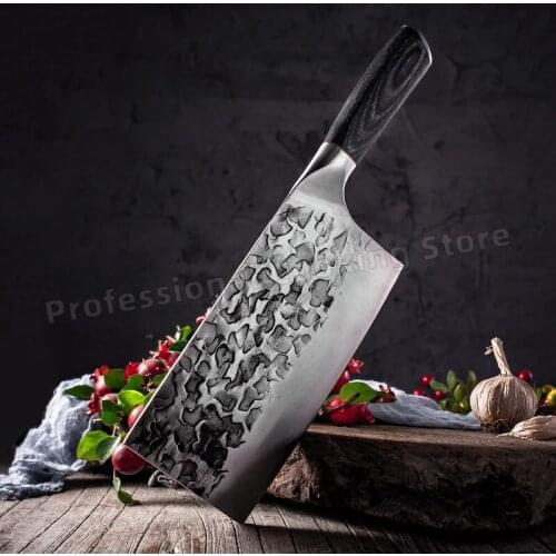 Forged stainless steel chopping knife chefs knife kitchen meat cleaver slicing knife household cooking kitchen knife