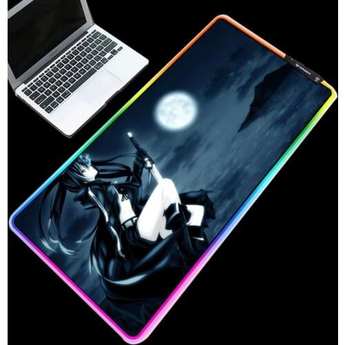 Mairuige RGB Cool Girl Mouse Pad LED Colorful Light Lighting USB Interface High Quality Keyboard Pad