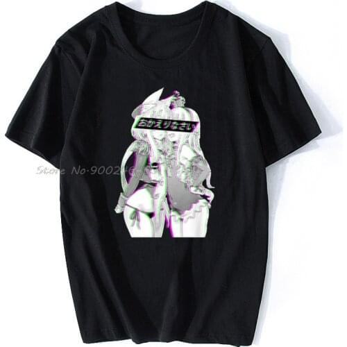 Welcome Home Senpai, Hentai , Parody T-Shirt Cotton Men T-Shirts Classical Tshirt O Neck Streetwear Hip Hop Tops Tee