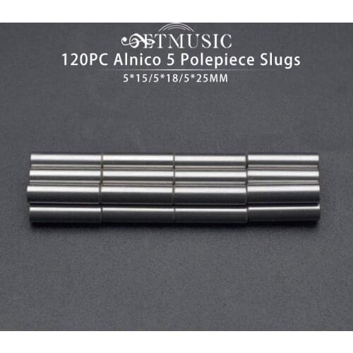 120pcs Guitar Humbucker Pickup magnetized Alnico 5 Polepiece Slug Pole Slug Magnet Slug Rods 18*5/15*5MM