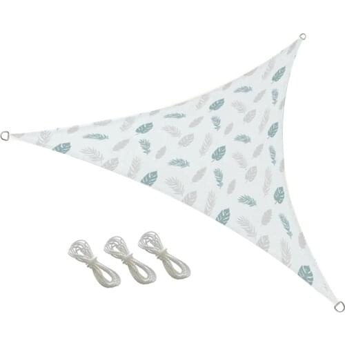 Shade Sail Oxford Cloth Suncreen Awning Printing With 2m*3 Rope Shading Rate 90% Triangle Easy Install Outdoor UV Block