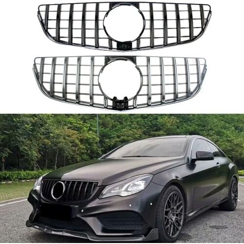 Front Bumper Racing Grill Billet Grille Cover For Mercedes-Benz W207 E-Coupe 2014-2016