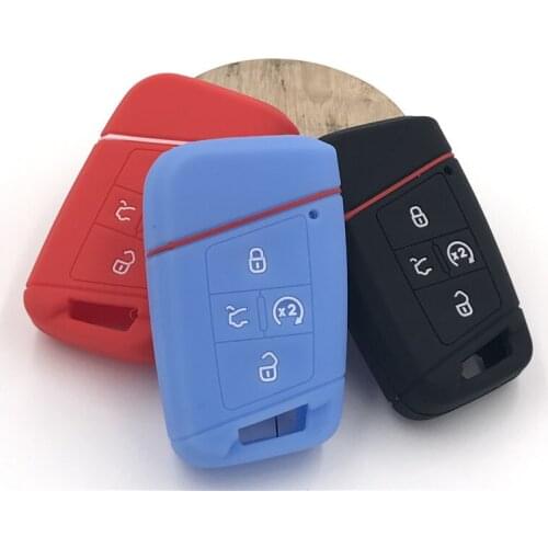Silicone Rubber key fob skin bag cover case holder for Volkswagen VW Magotan mpv MULTIVAN SHARAN Smart key case cover