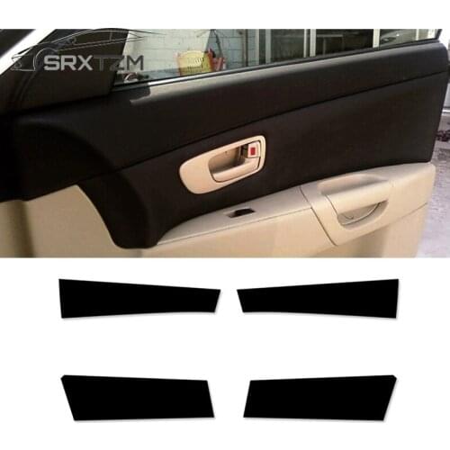SRXTZM 4PCS Microfiber Front/Rear Door Panel Leather Cover Protective Trim For Mazda 3 (2004- 2009 ) With Mount Fittings