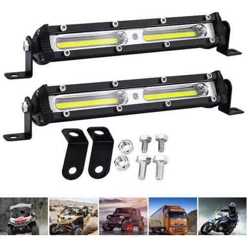 Car LED Work Light 12V 24V LED Spotlight Work Light Bar 6500K Strip light for car Auto Truck Lorry Trailer SUV Spot Fog Lamp