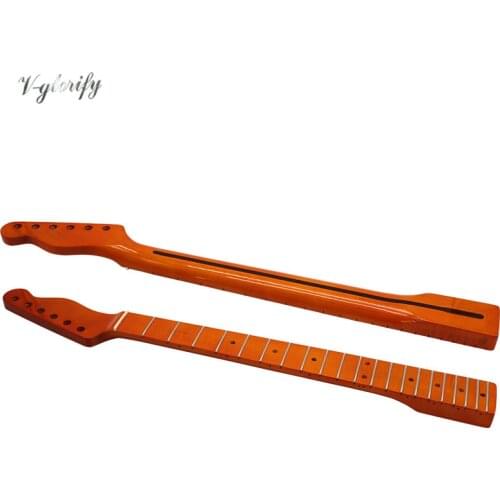 One piece wood Canada maple TL electric guitar neck high gloss finish 6 string 21 frets guitar neck