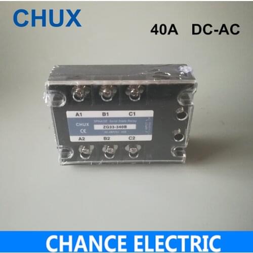 40A DC Control AC Three Phase Solid State Relay SSR 40A (ZG33-40DA) SSR 40DA Solid State Relay 220V DC-AC