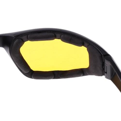 Motorcycle Windproof Dustproof Riding Glasses Padded Comfortable Yellow