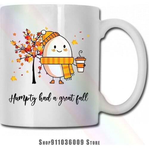 Humpty Had A Great Fall Funny Autumn mug cup tazas