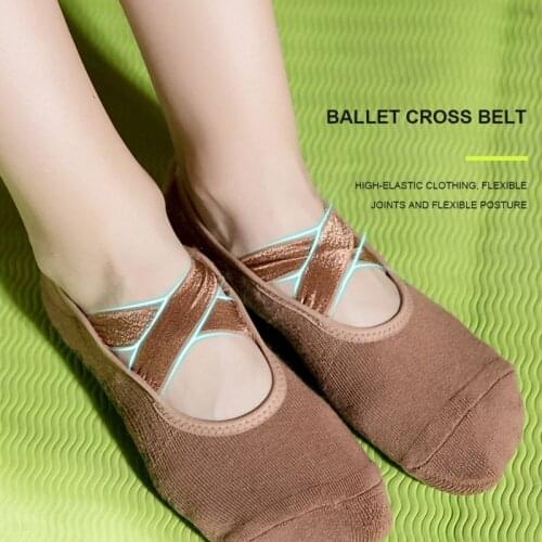 Women Yoga Anti-slip Socks Non-slip Socks Backless Silicone Ladies Dance Ventilation Ballet Gym Fitness Pilates Cotton Socks