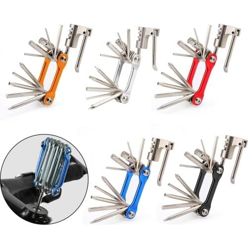 11 In 1 Bicycle Tools Sets Bike Multi Repair Tool Kit Hex Spoke Wrench Screwdriver Multifunction Cycling Repair Tools