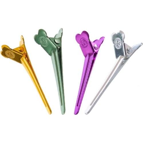 20Pcs/Box Hairdressing Clip Non-slip Large Opening Angle Aluminum Hair Root Styling Clamp for Daily Life