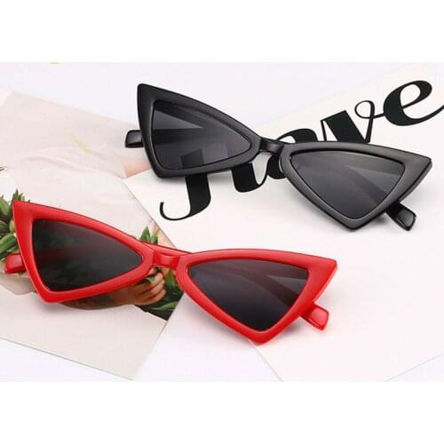 2021 Star Celebrity Style Retro Cats Eye Sun Glasses Europe and America Bow Triangular Sun Glasses
