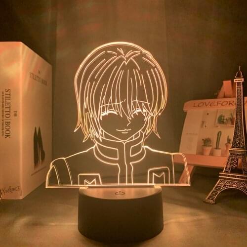 Kurapika Figure Acrylic Night Light Anime Gift Hunter X Hunter Lamp for Kid Bedroom Decor Lighting Childrens Room Nightlight HxH