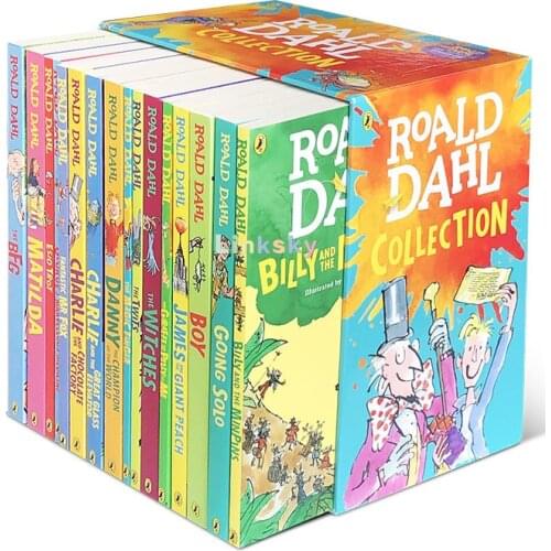 Roald Dahl Collection 16 Books/set,Childrens Literature English Picture Novel, Story Book Set, Early Educaction Reading Books