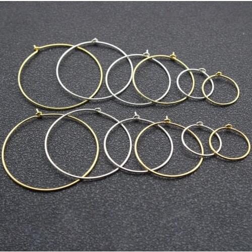 1 pair s925 Sterling Silver Big Circle Ear Wire Hoops Loop Earrings Hooks Findings DIY Dangle Earring Jewelry Making Accessories