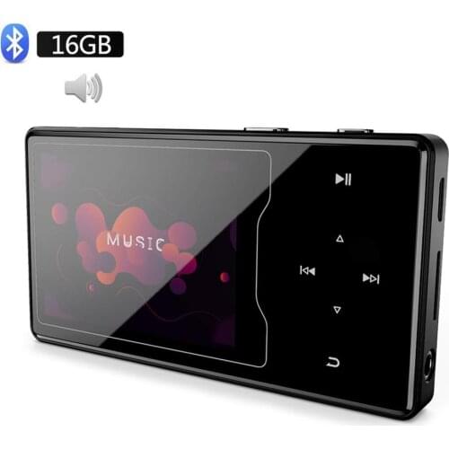 MP3 Player Bluetooth4.2 with Speaker 16GB 2.4Inch HD Big Color Screen HIFI Lossless Sound Music Player, Support SD up to 128GB