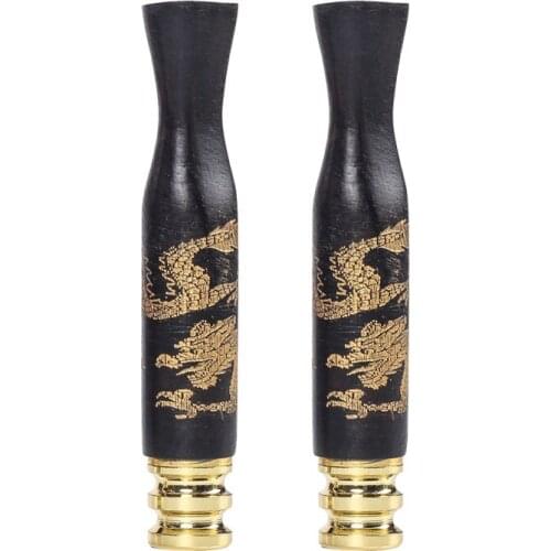 1pc Vintage Ebony Carved Dragon Rod Filter Cigarette Mouthpiece Dragon Pattern High Grade Cigarette Holder