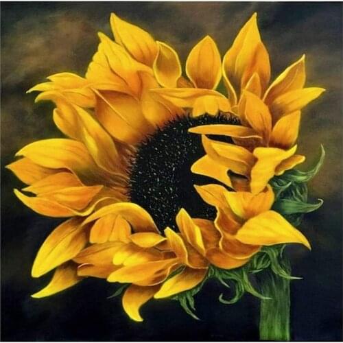 Flower Sunflower DIY 11CT Embroidery Cross Stitch Kits Craft Needlework Set Cotton Thread Printed Canvas Home Wholesale