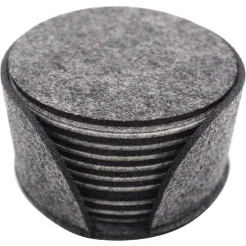 New Glass Coaster, Round Coaster, Glass Coaster, Drink Coaster with Beverage Storage Box, Bar, Cup 10-Piece Set