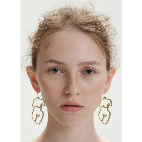 Original Design Lady Good Shape Dangle Earrings For Women Artsy Simple Outline Statement Drop Earirngs Jewelry Earings Brincos