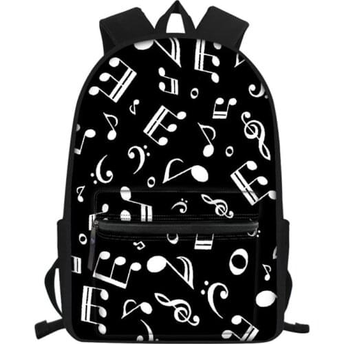 Music Note Girls Backpack,Elementary Children School Bag Book Bag with Pocket Backpack for Kids Women Satchel Mochil