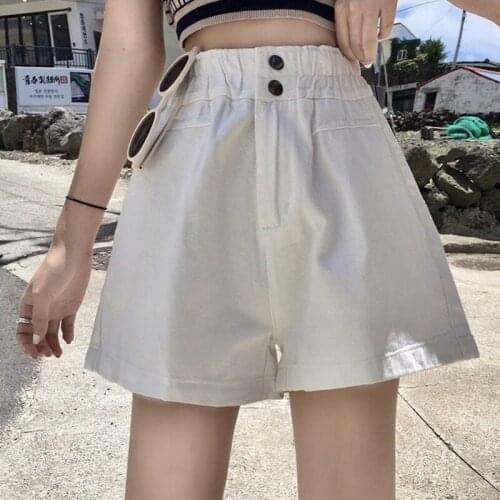 Women Summer Korea Style Fashion Solid Wide Leg High Quality Cotton Linen Shorts Office Lady Casual Loose Harajuku Short Y847
