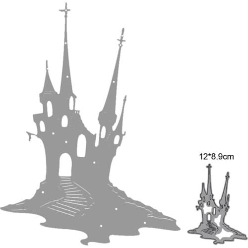 Cutting dies Halloween Castle metal cutting dies cut die mold Scrapbook dies paper craft knife mould blade punch stencils dies