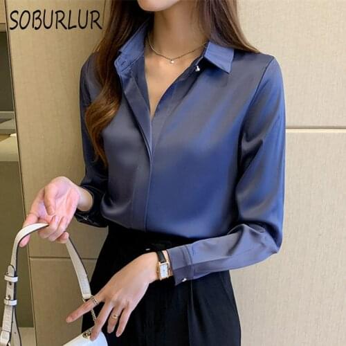SOBURLUR Satin Blouses