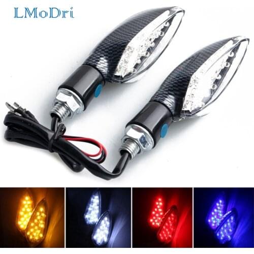LMoDri Motorcycle LED Indicator Motorbike Turn Signals Light Lamp Refitting Parts Colorful Bulb For YAMAHA HONDA SUZUKI