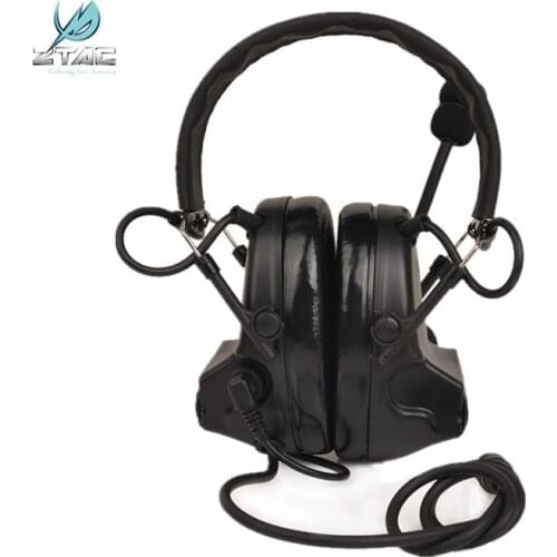 Ztac Peltor Tactical Headset Helmet PTT Active Hunting Comtac II Noise canceling Airsoft Acessorios Tactical Headphones Z041