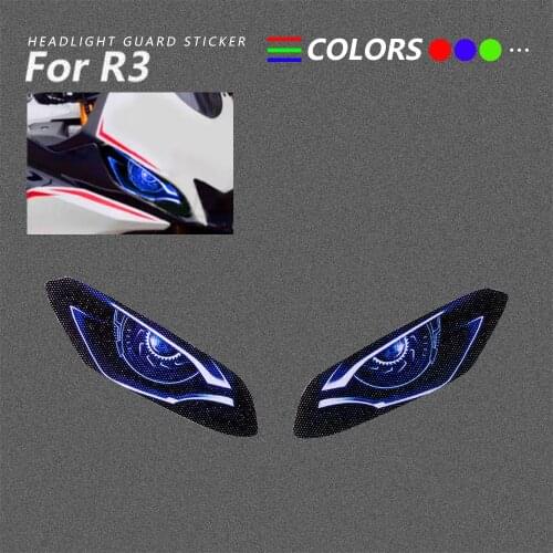 YZF R3 Headlight Sticker YZFR3 3D Front Fairing Motorcycle Guard Protector YZF-R3 Accessories For Yamaha 2019 2020