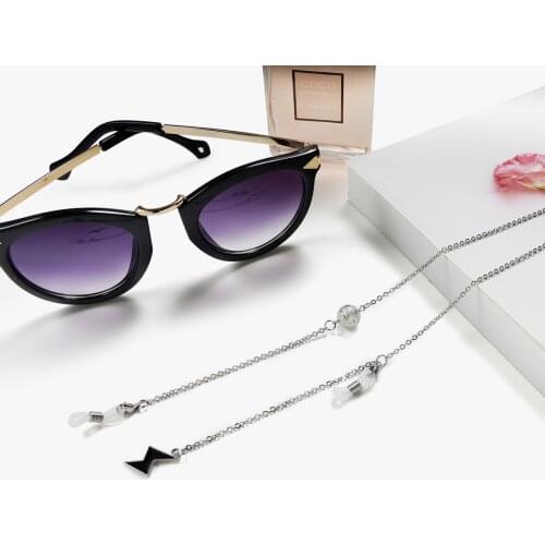 Womens Sunglasses, Retro Stainless Steel Chain With Lightning