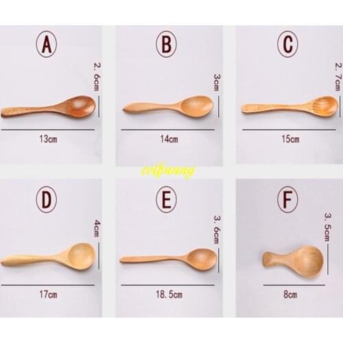 100pcs/lot Wooden Spoons Tableware Natural Wood Tea Coffee Dessert Spoon Japanese Style Catering Spoon can customize logo