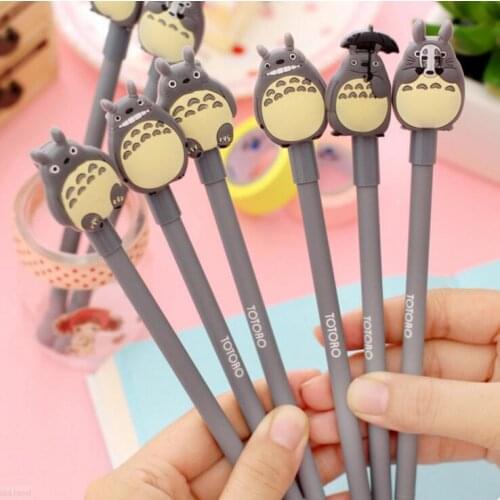 1PCS/lot Cute Kawaii Japan Cartoon Grey Rod Soft Gel Pen Writing Gifts Stationery Four Selections